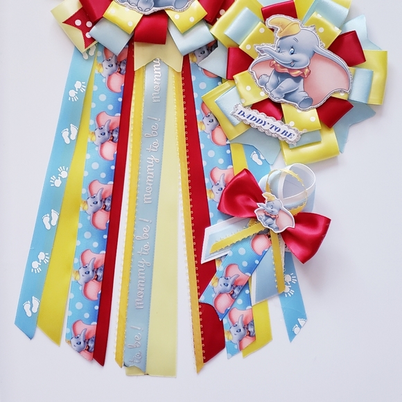 Dumbo baby shower corsage set /baby shower mum - Picture 2 of 2
